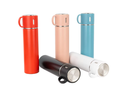 Thermos bottle with drinking cup as lid 500 ml, sky blue