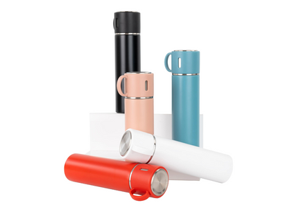 Thermos bottle with drinking cup as lid 500 ml, sky blue