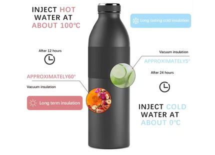 Thermos bottle with drinking cup as lid 500 ml, blue