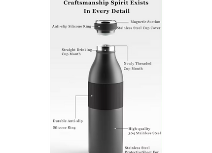 Thermos bottle with drinking cup as lid 500 ml, blue