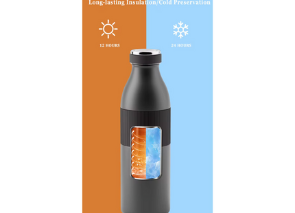 Thermos bottle with drinking cup as lid 500 ml, blue