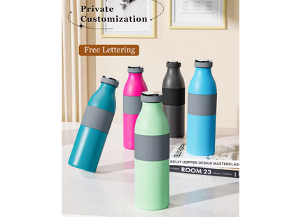 Thermos bottle with drinking cup as lid 500 ml, blue