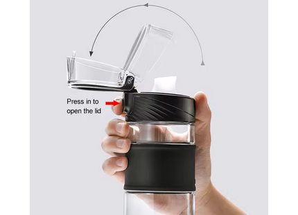 Sports drinking bottle Gym 650 ml, black