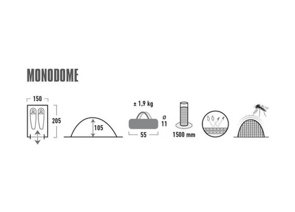 High Peak Kuppelzelt Monodome