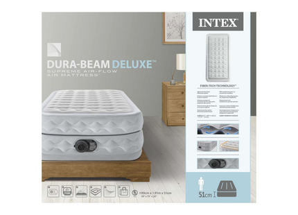 Lit pneumatique Intex Dura Beam Deluxe Supreme Twin 99 x 191 x 51 cm