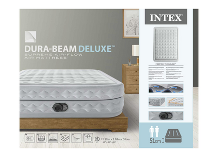 Lit pneumatique Intex Dura Beam Deluxe Supreme Queen 152 x 203 x 51 cm