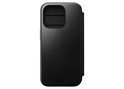Nomad Modern Horween Étui portefeuille en cuir pour iPhone 15 Pro Noir