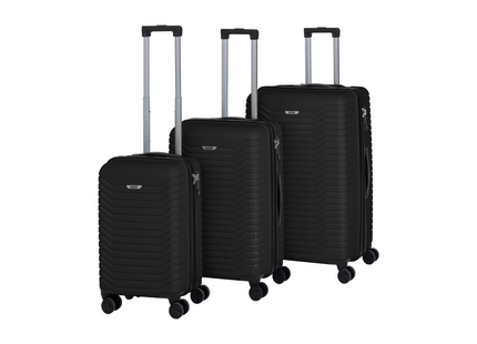 KOOR Manila 3-piece travel suitcase set, black