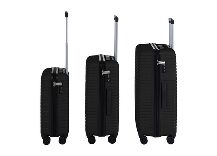 KOOR Manila 3-piece travel suitcase set, black