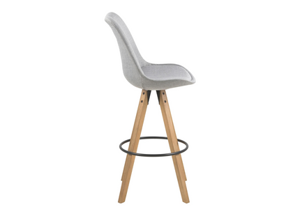 AC Design Dima bar stool, set of 2, 48.5 x 111.5 cm, light grey