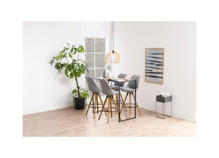 AC Design Dima bar stool, set of 2, 48.5 x 111.5 cm, light grey