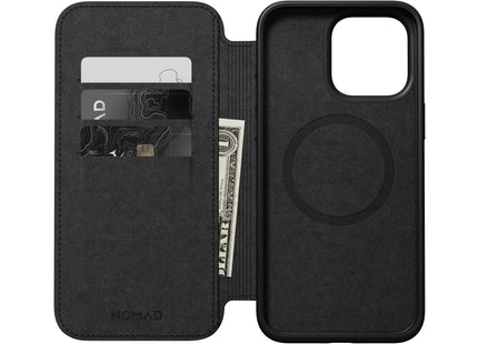 Nomad Modern Leather Folio iPhone 15 Pro Max Black