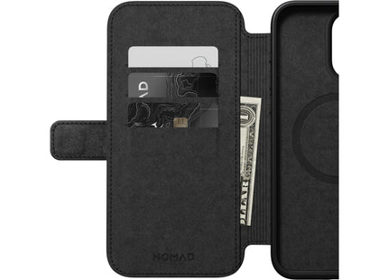 Nomad Book Cover Modern Leather Folio iPhone 15 Pro Max Beige