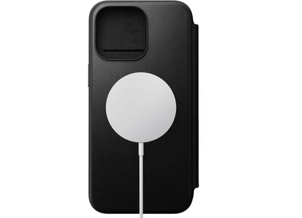Nomad Modern Leather Folio iPhone 15 Pro Max Black
