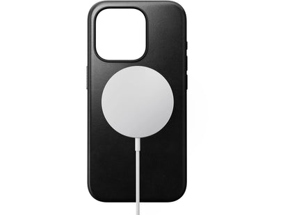 Coque arrière Nomad Modern Leather Horween iPhone 15 Pro Noir