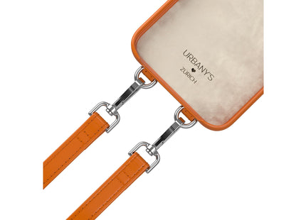 Urbany's Collier Étui Chaîne à Main+ iPhone 15 Plus Tarte à la Citrouille