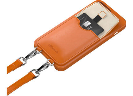 Urbany's Collier Étui Chaîne à Main+ iPhone 15 Plus Tarte à la Citrouille