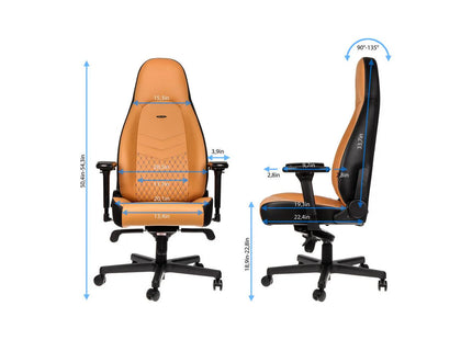 noblechairs Gaming-Stuhl ICON Echtleder Cognac