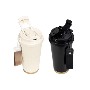 Tasse à café isotherme à emporter 500 ml, blanc crème