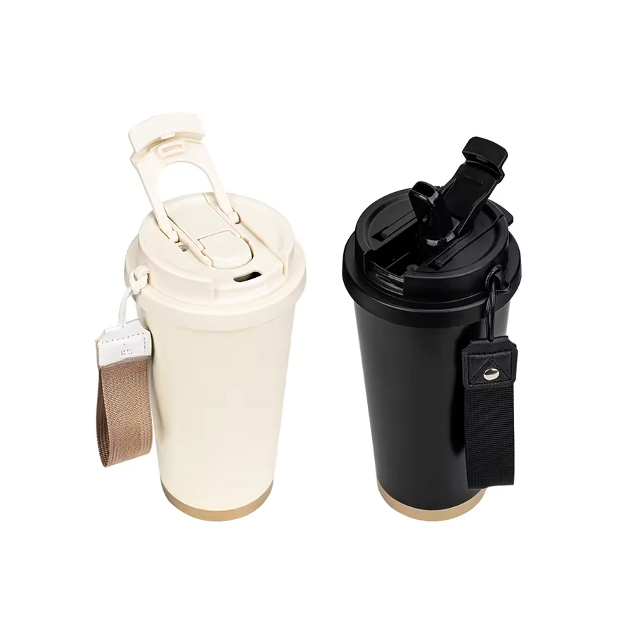 Tazza da caffè sottovuoto da viaggio 500 ml, Bianco