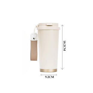 Tasse à café isotherme à emporter 500 ml, blanc crème