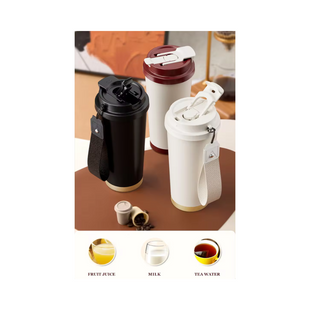 Tasse à café isotherme à emporter 500 ml, blanc crème