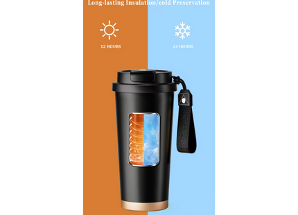 Vakuumisolierter Kaffeebecher To Go 500 ml, Weiss