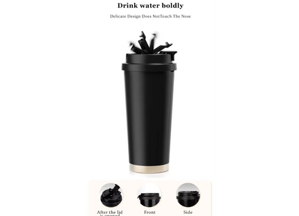 Vakuumisolierter Kaffeebecher To Go 500 ml, Weiss