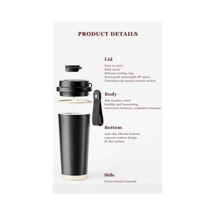 Tasse à café isotherme à emporter 500 ml, blanc crème