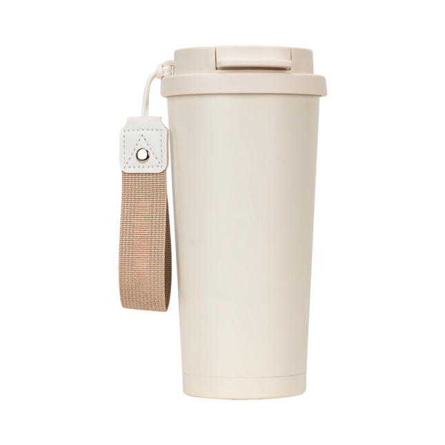 Tasse à café isotherme à emporter 500 ml, blanc crème