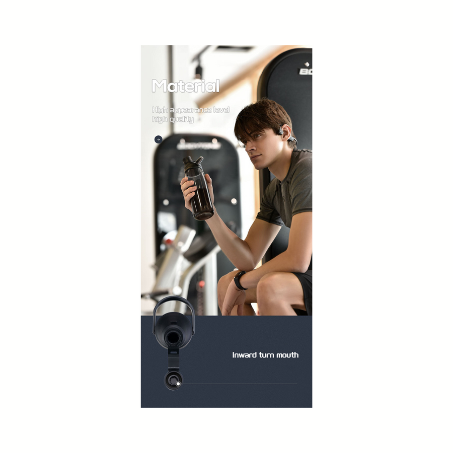 Sport Borraccia Men 500 ml, Trasparente