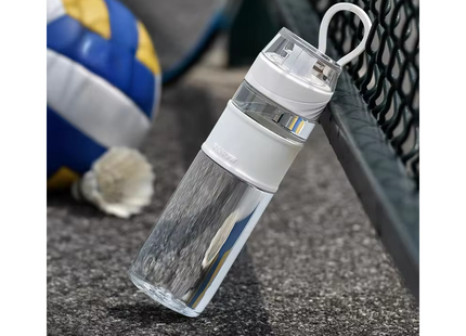 Sport Trinkflasche Gym 650 ml, Weiss