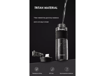 Sport Trinkflasche Gym 650 ml, Weiss