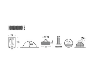 Tente dôme High Peak Monodome