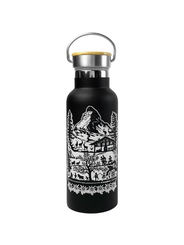 Trendform Trinkflasche Swiss Tradition 500 ml, Schwarz