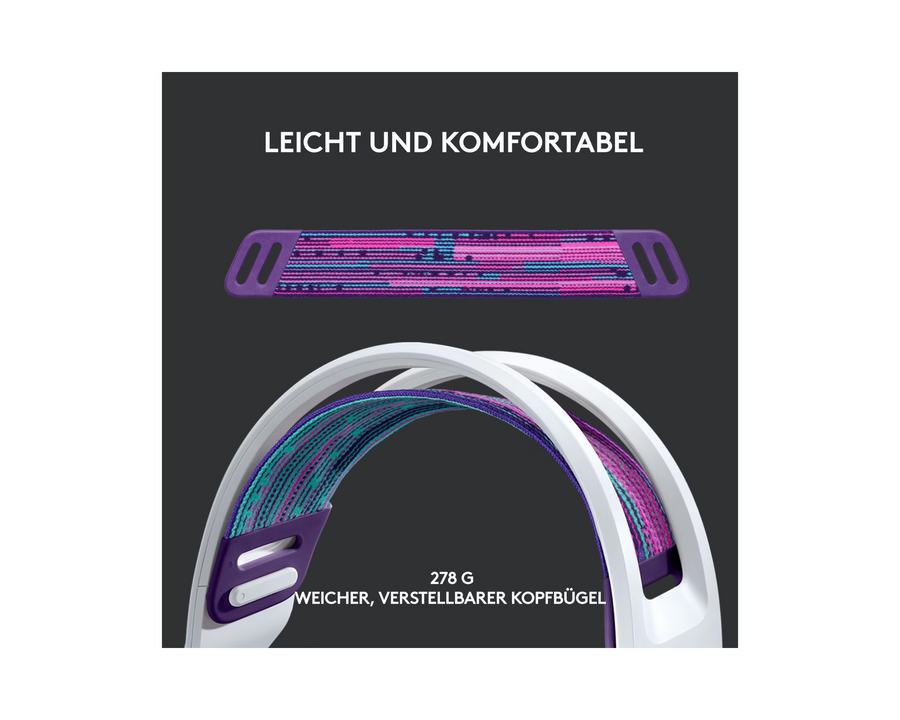 Logitech Headset G733 Lightspeed Bianco