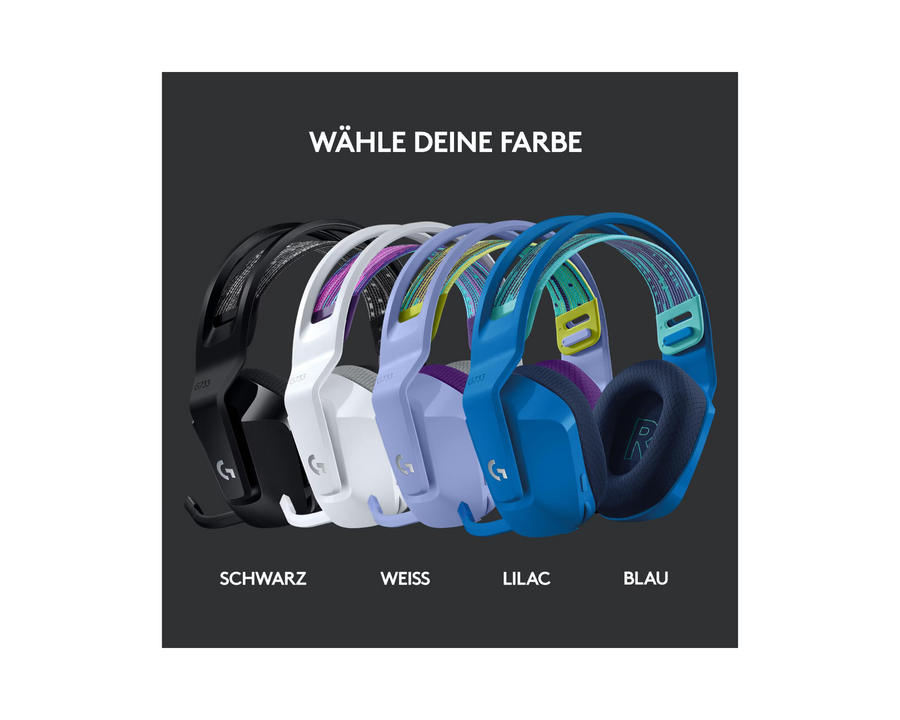 Logitech Headset G733 Lightspeed Bianco