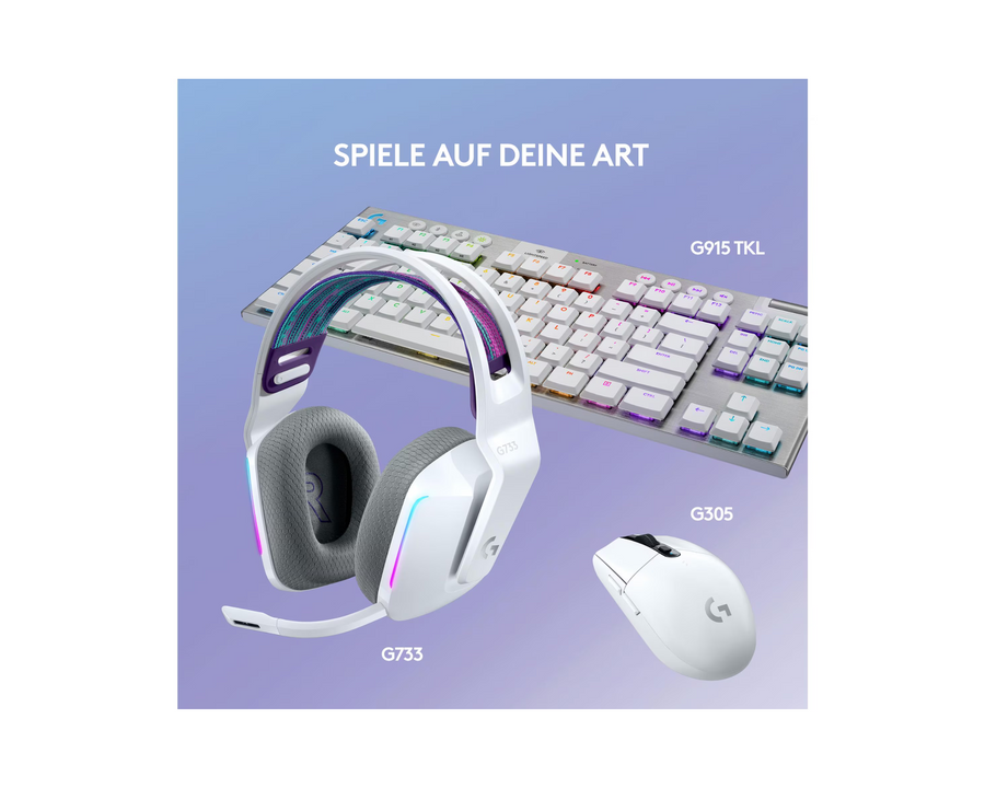 Logitech Headset G733 Lightspeed Bianco