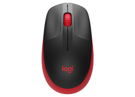 Logitech Mouse M190 Red/Black, wireless