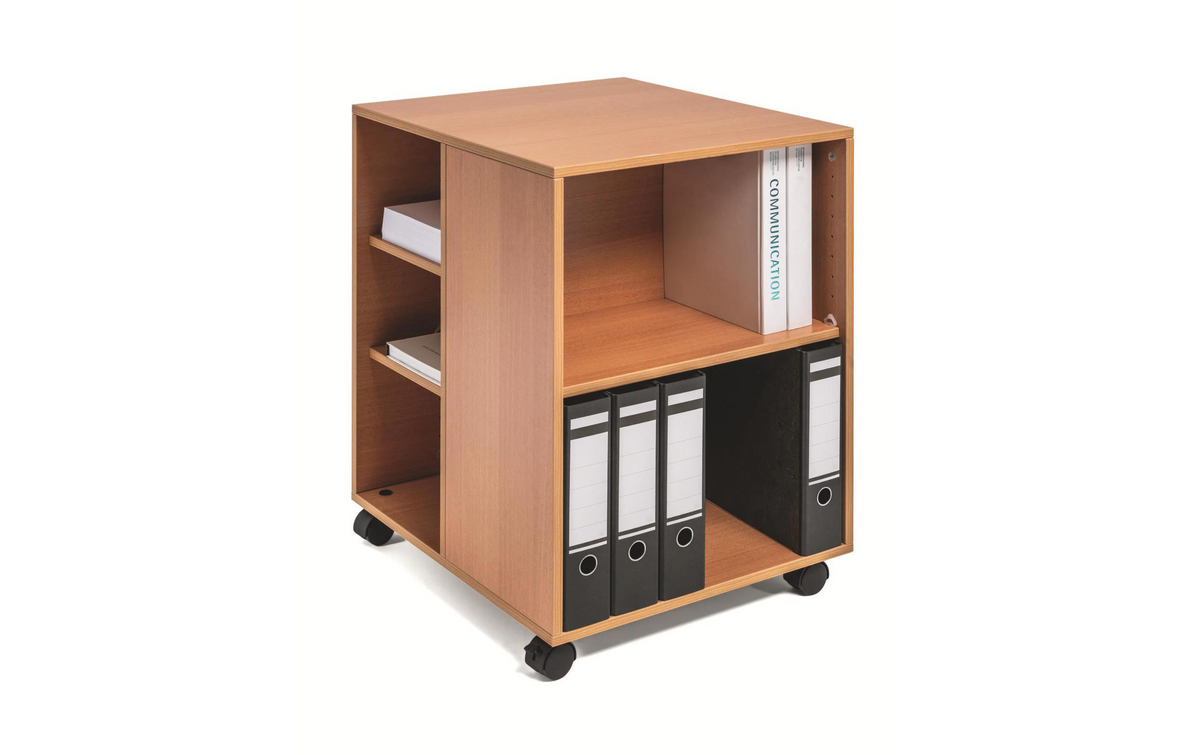 DURABLE Multifunktionswagen 74/59 3-seitig offen, 6 Böden, Braun