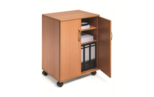 Chariot multifonction DURABLE 74/53 2 portes, 2 étagères, marron