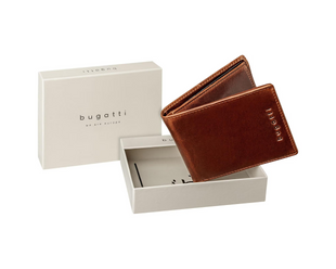 Portefeuille Bugatti Romano marron foncé
