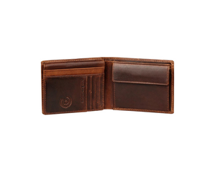 Portefeuille Bugatti Romano marron foncé