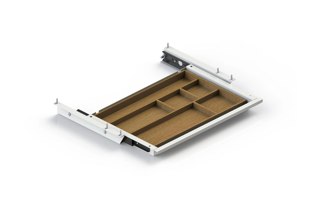 Actiforce Materialschublade SN 43.4 x 4.4 x 26 cm, Weiss