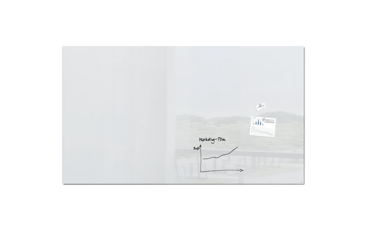 Sigel magnetic glass board Artverum S 240 x 120 cm, white