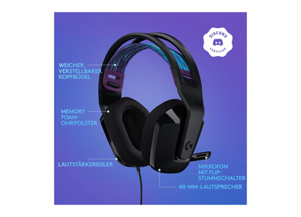 Logitech Headset G335 Gaming Black