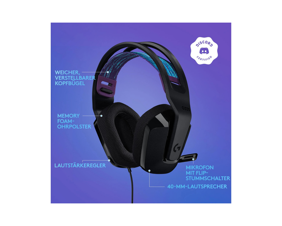 Logitech Headset G335 Gaming Nero
