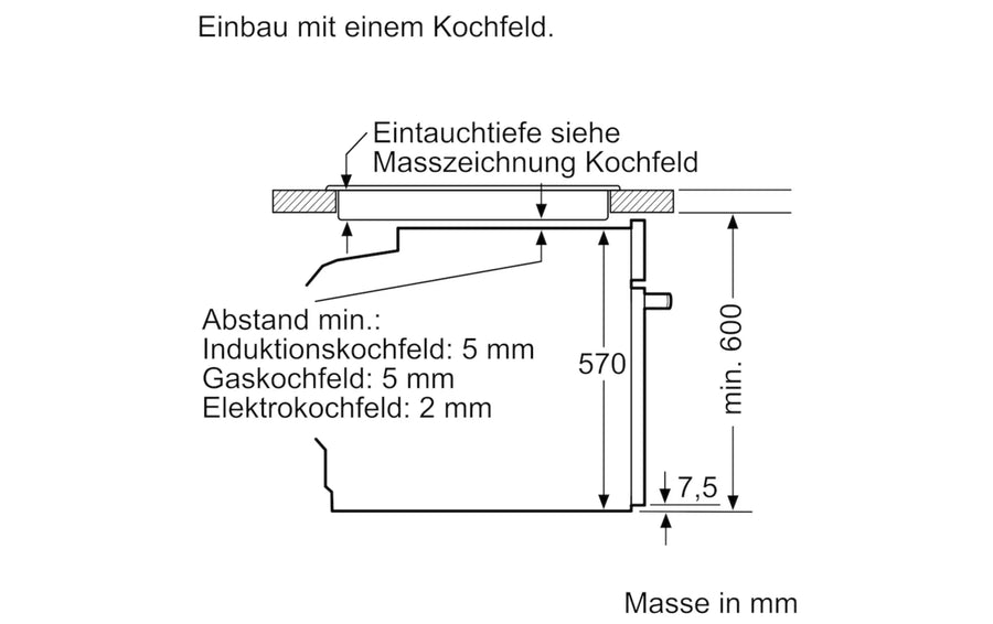 Siemens Einbauherd HE510ABR0C EU 60, Schwarz/Silber