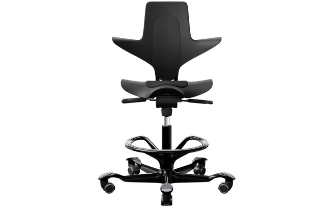 HÅG chaise de bureau Capisco Puls 8010 avec repose-pieds noir