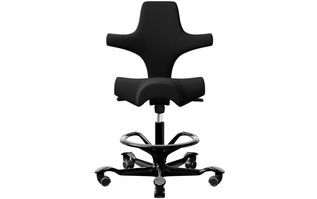 HÅG chaise de bureau Capisco 8106 avec repose-pieds noir